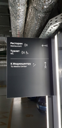 Установка указателей на стены и колонны