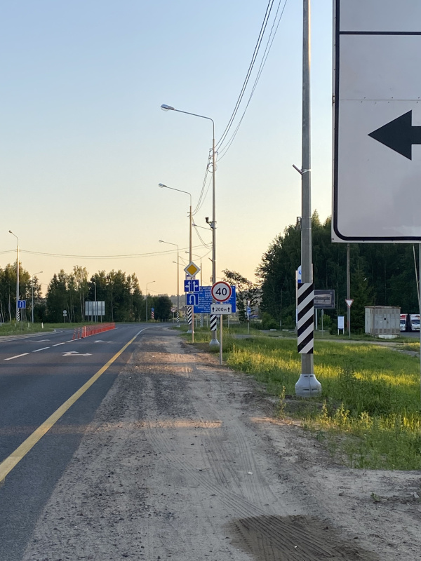 Обеспечение габаритов сооружений на трассе Р-132 с помощью знака вертикальной разметки