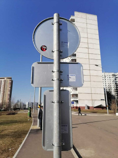 Стойка оцинкованная d76 мм высота 4 метра