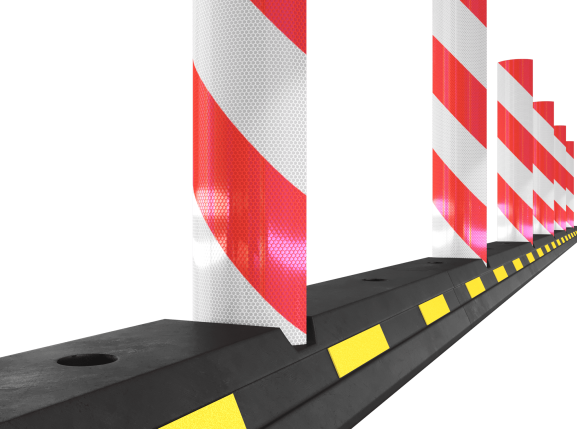 Делиниатор резиновый дорожный с флажком