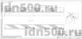 Демпфер угловой резиновый прямые светоотражатели белые ДУ-8-900 